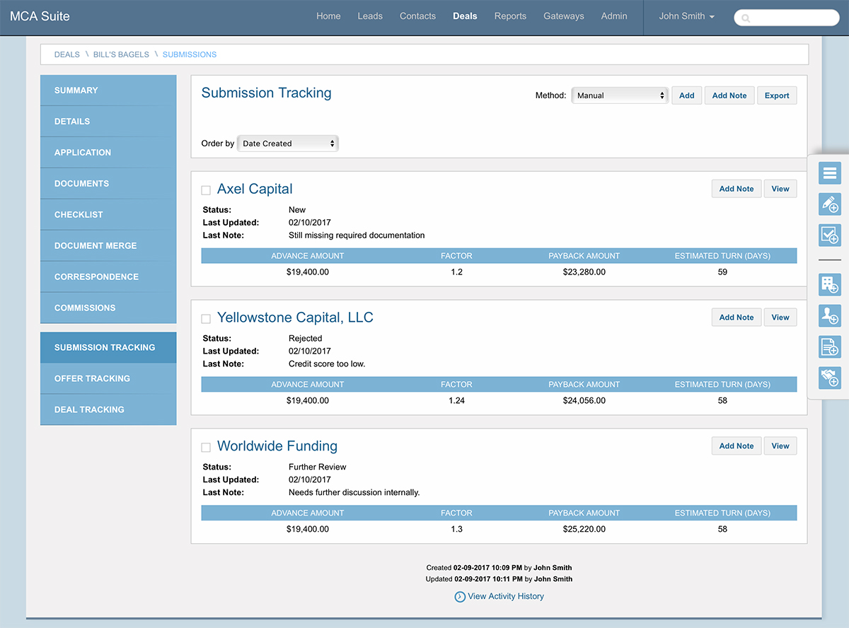 Track Submissions Made to Multiple Funders